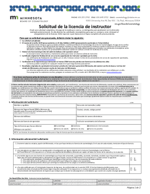 Solicitud De La Licencia De Instructor