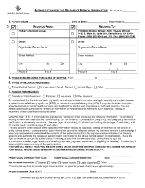 Authorization for the Release of Medical Information