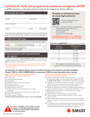 Solicitud De Tarifa Del Programa De Asistencia Energética (eapr)