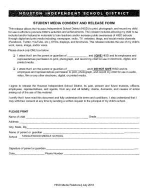 Student Consent and Media Release Form (English/Spanish)
