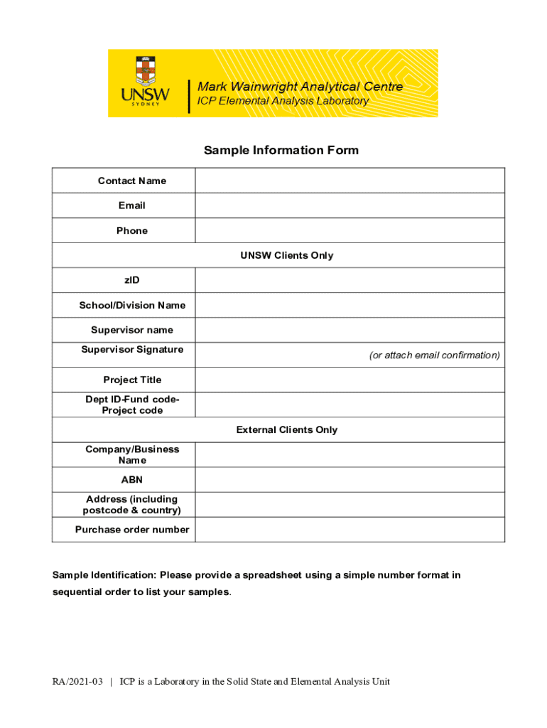 Fillable Online Sample Information Form Fax Email Print - pdfFiller