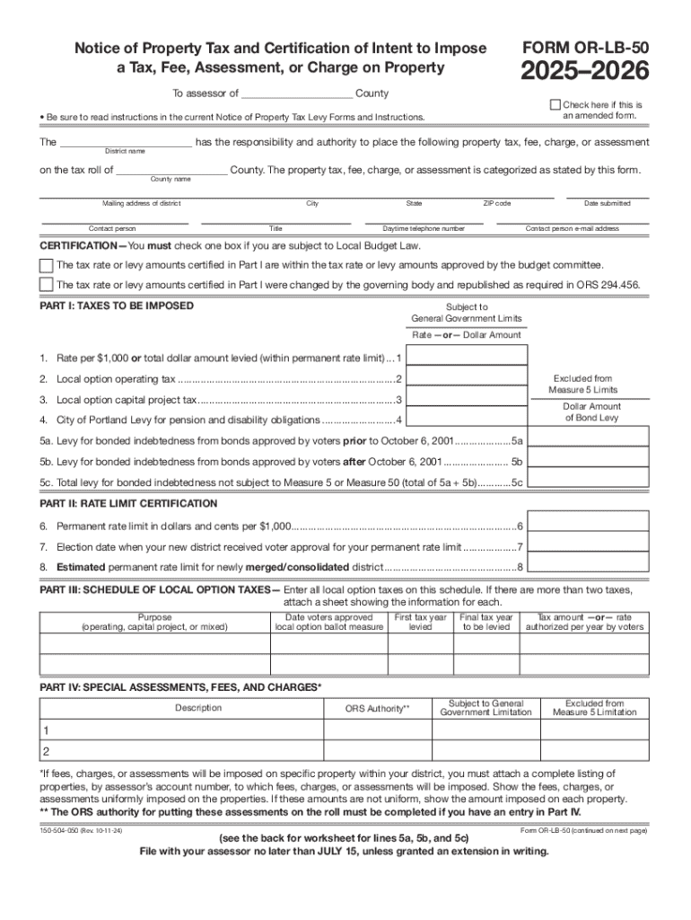 Form or-lb-50 Preview on Page 1