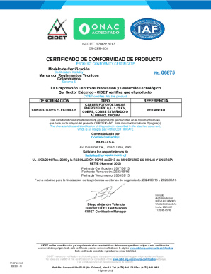 Certificado De Conformidad De Producto