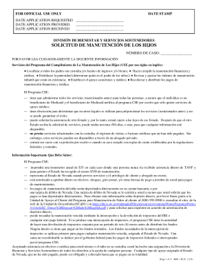 Solicitud De Manutención De Los Hijos