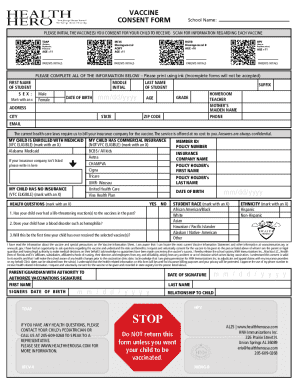 Vaccine Consent Form