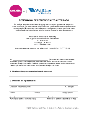 DesignaciÓn De Representante Autorizado