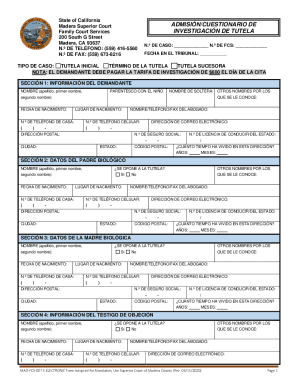 Paquetes de formulariossuperior court of california