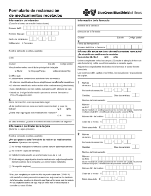 Formulario de reclamación de medicamentos recetados