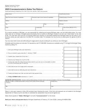 5089, Concessionaire's Sales Tax Return and Payment 5089, Concessionaire's Sales Tax Return and Paym