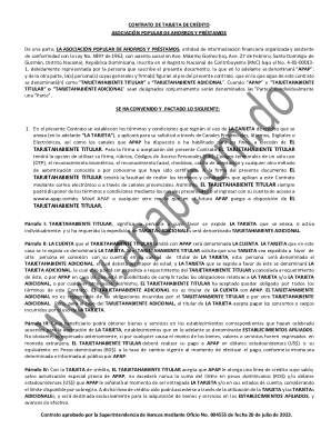 Contrato de tarjeta de crédito