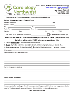 Patient Referral and Record Request Form