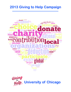 University of Chicago Giving to Help Campaign Form