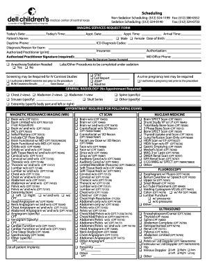 Imaging Services Request Form