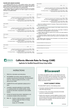 California Alternate Rates for Energy (CARE) Application