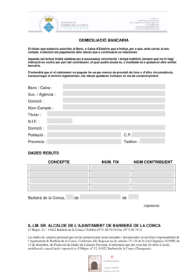 Bank Domiciliation Authorization