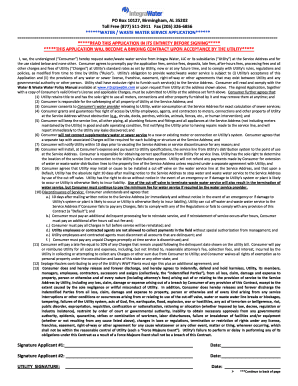 Water Waste Water Service Application