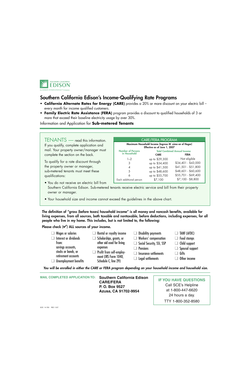 Southern California Edison CARE/FERA Application
