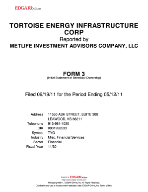 Form 3 Beneficial Ownership Statement