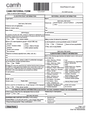 CAMH Referral Form