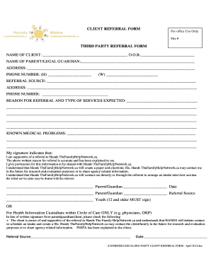 Client Referral Form