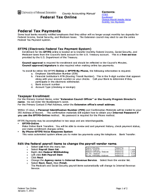 Federal Tax Online Enrollment and Payment Guide