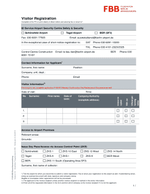 Co parenting worksheets - Visitor Registration pdf, 167 KB - Berlin Airport - berlin-airport