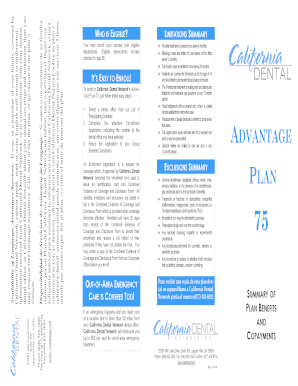 California Dental Network Enrollment Application
