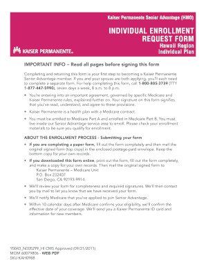 Kaiser Permanente Senior Advantage Enrollment Form