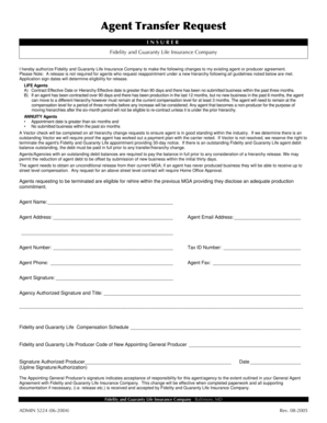 Agent Transfer Request Form
