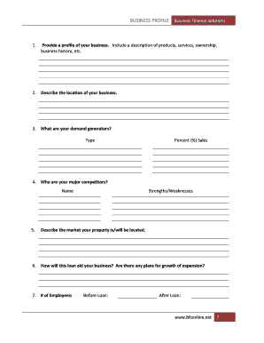 Business Loan Application Form