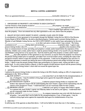 Rental Listing Agreement