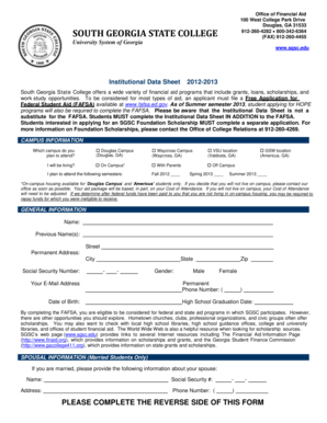South Georgia State College Financial Aid Application