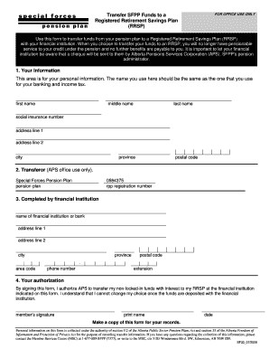 SFPP Funds Transfer to RRSP Form