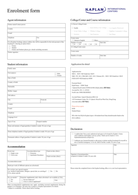 Kaplan International Student Application Form