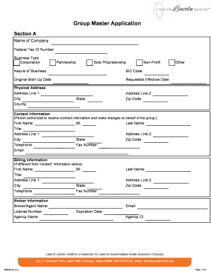Group Health Insurance Application
