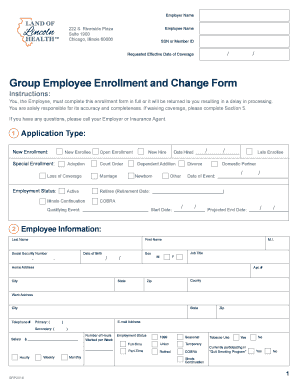 Employee Enrollment and Change Form