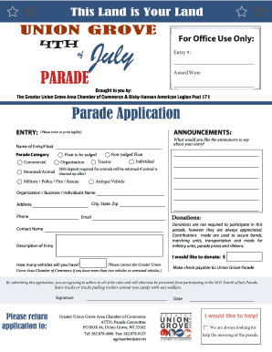 Birth certificate example - PARADE - Union Grove Chamber of Commerce - uniongrovechamber