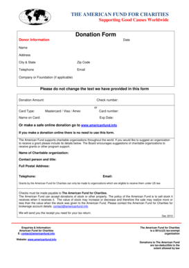 Donation Form