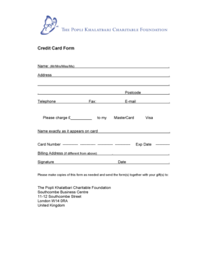 Credit Card Payment Form
