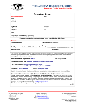 The American Fund for Charities Donation Form