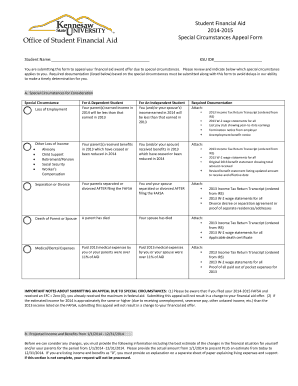 Special Circumstances Appeal Form
