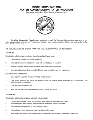Water Conservation Patch Program