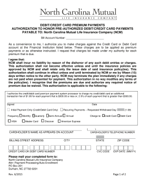 Debit/Credit Card Payment Authorization