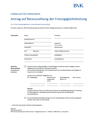 Formular für Versicherte