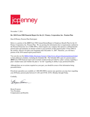 2010 Form 5500 Financial Report