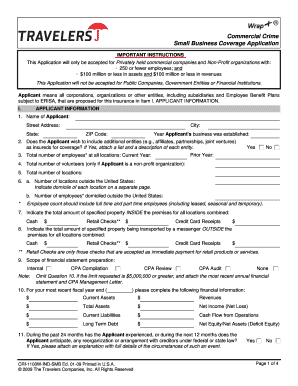 Commercial Crime Insurance Application