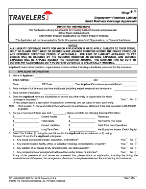Employment Practices Liability Insurance Application