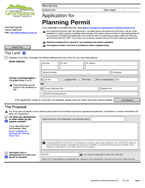 Application for Planning Permit
