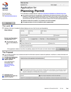 Application for Planning Permit