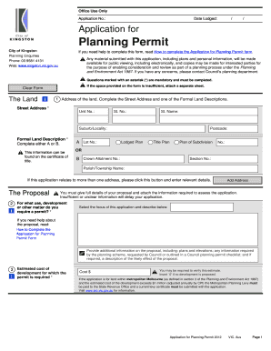Application for Planning Permit